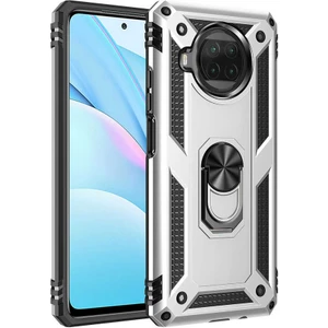 - Xiaomi Redmi Note 9 Pro 5G - Kılıf Yüzüklü Zırh Tank Vega Kapak - Gri - T16586