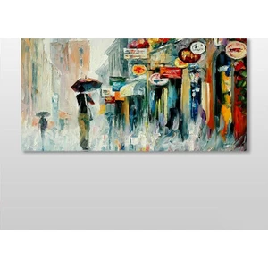 Yağmur Yağlı Tablo Kanvas Tablo 220 x 110 cm