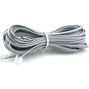 PrimeX Plus PX-KKT10 2CX0.10MMX7 10 mt Adsl RJ11 Telefon Kablosu Gri