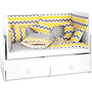 Sarı Zigzag Yıldız Figürlü Bebek Uyku SETI 60X120(12'LI)