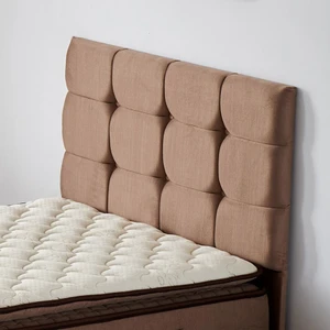 Niron Yatak Rama Tek Kişilik Yatak Başlığı - 90 cm Sütlü Kahve Kumaş Başlık