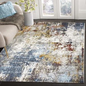 Halı Feyz'a G6415 Krem/Mavi 80 x 150 cm Modern Halı
