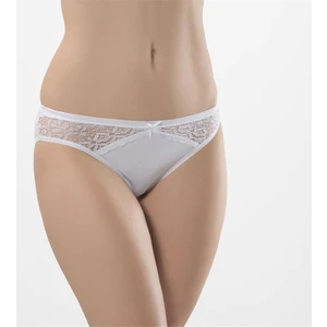 261 İkili Likralı Dantelli Bikini-Beyaz