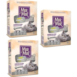 Mır mır Aktif Karbonlu Bentonit Kedi Kumu 5 lt x 3 Adet ( 15 lt )