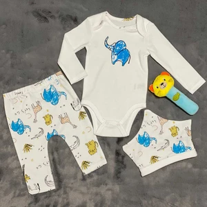 Pieros Baby 0036 Erkek Bebek 3'lü Takım