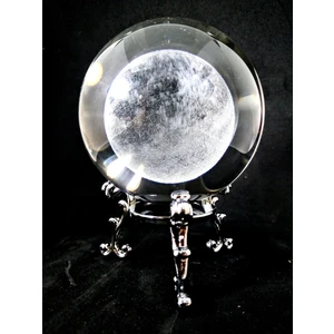 Standlı Dolunay Cam Küre