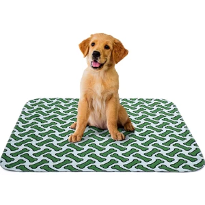 4 Katlı Kemik Baskılı Yıkanabilir Emici Koku Yapmaz Köpek Pedi 75 x 85 cm