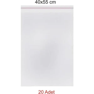 Kendinden Yapışkanlı Bantlı Şeffaf Jelatin Torba 40 x 55 cm 20'li