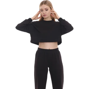 Disentis Modest Uzun Kollu Crop Sweatshirt