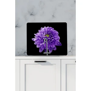 Mor Orkide Desenli Mutfak Duş Lavabo Arkası Koruyucu - 50 x 56 cm