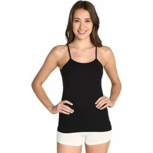 Kadın Siyah Ribana Pamuklu Ip Askılı Atlet 6 Lı   Paket