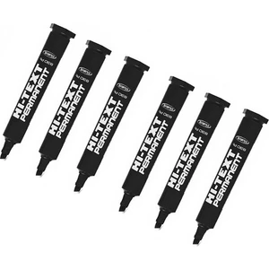 Permanent Marker Kesik Uçlu Siyah 6 Adet