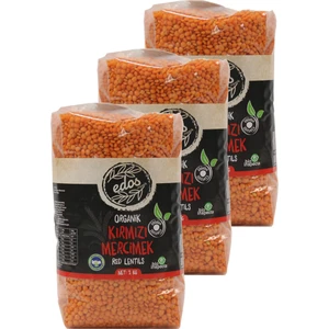 Organik Kırmızı Mercimek 1 kg x 3'lü