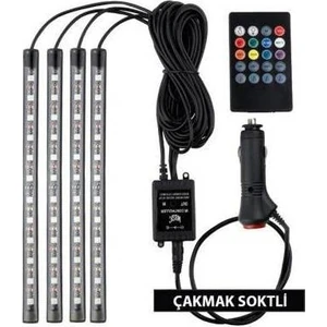 Araç Içi LED Ayak Altı LED Kumandalı Müzik Duyarlı