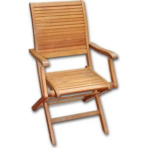 Evinizin Atölyesi Ahşap Kolçaklı Sandalye, Bahçe Balkon Sandalyesi