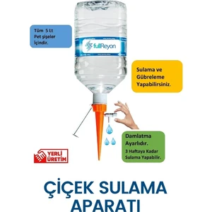 Full Reyon 10 Adet 5 Litrelik Şişeye Uyumlu Çiçek ve Fidan Sulama Aparatı