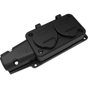Bemis, 1/16A.220V.IP54 Kauçuk 2'li Grup Priz, BK1-1402-3612
