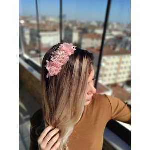 232 - Çiçekli Şık Broşlu Taç , Lohusa Tacı