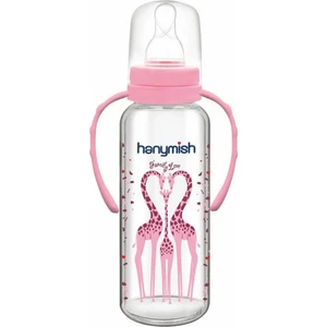 Kulplu Cam Biberon 240 ml Pembe 402
