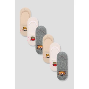 Mem Socks 6'lı Kalp Desenli Çocuk Babet Çorap