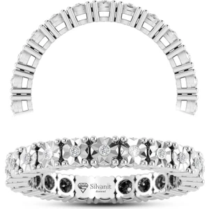 Silvanit Pırlanta 2,00 Karat Görünümlü Pırlanta Tamtur Yüzük