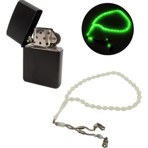 Vega Gift Shop Zippo Çakmak & Fosforlu Bukalemun Tesbih Set