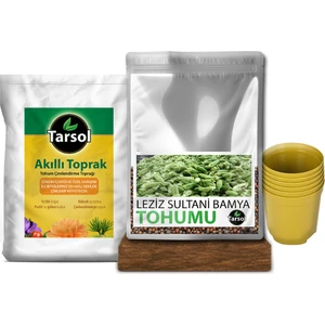 Bamya Tohumu 30'lu Toprak ve Saksı Seti