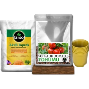 Sofralık Domates Tohumu 30'lu Toprak ve Saksı Seti