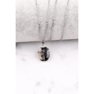 Alibaba Doğaltaş Rutil Kuvars Doğal Taş Kolye