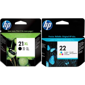 Hp 21XL + 22 C9351CE C9352AE Siyah ve Renkli Kartuş Seti