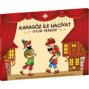 Karagöz Hacivat Oyun Perdesi Büyük, 5 Figür ve 5 Maskeli