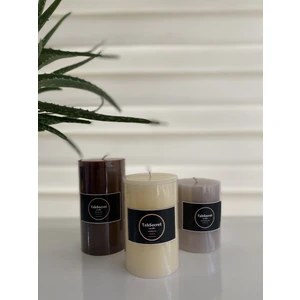 Candle Aromalı 3lü Mum Seti  Çikolata-Vanilya-Cafemocha