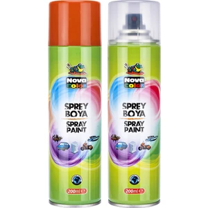 Nova Color Turuncu Sprey Boya Sprey Vernik 2'li