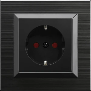 Quantum Siyah ÇK Topraklı Priz Çerçeveli