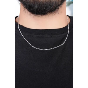 In Dubai Silver Figaro 925 Ayar Gümüş Zincir-50 cm DBSE2022