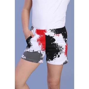 Toontoy Kız Çocuk Batik Desenli İki Yanı Cepli Şort