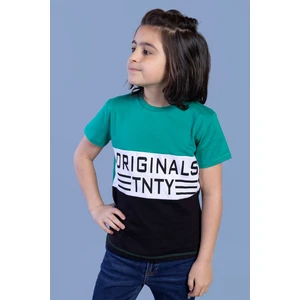Toontoy Erkek Çocuk Garni Detaylı Baskılı Tişört