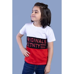 Toontoy Erkek Çocuk Garni Detaylı Baskılı Tişört
