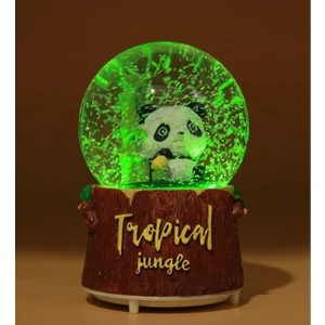 Hediye Biziz Tropical Panda Işıklı Müzikli Kar Motorlu Büyük Boy Kar Küresi