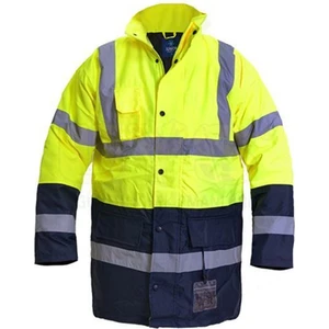 5+1 Oxford Çok Amaçlı Işçi Mont ve Kaban Reflektörlü Parka Sarı