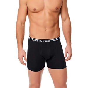 Erkek 3'lü 0060 Likralı Boxer Siyah
