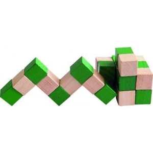 Wooden Toys Ahşap Eğitici Geliştirici Yılan Küp Puzzle