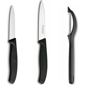 Siyah 3'lü Bıçak Soyacak Seti