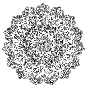Baskılı Press Tuval 30 x 30 cm Mandala