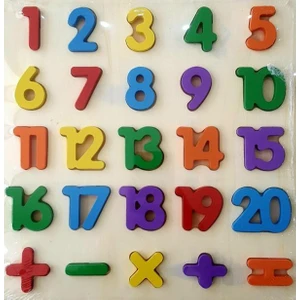 Hambaha Wooden Toys Ahşap Eğitici Geliştirici 3D Sayılar Bultak Büyük Boy Eğitim Seti