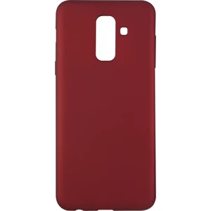 Samsung Galaxy A605 A6 Plus 2018 Uyumlu Suide Silikon Kılıf Bordo