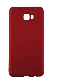 Samsung Galaxy C7010 C7 Pro Uyumlu Suide Silikon Kılıf Bordo