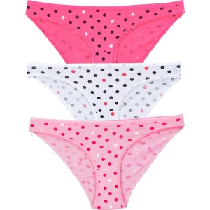 Kadın 3'lü Paket Desenli  Bikini Külot Karışık