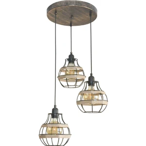Modi Lighting Siyah Jüt Halat Modern Avize MOD-AV-4423-3BSY