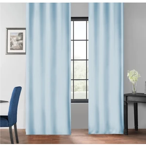 Evdepo Home Açık Mavi Petek Kadife Dokulu Fon Perde Pilesiz Düz Dikişli Ekstrafor Büzgü  360 x 260 cm